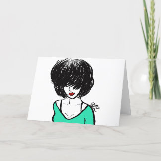 Portra Doodle Grußkarte Karte