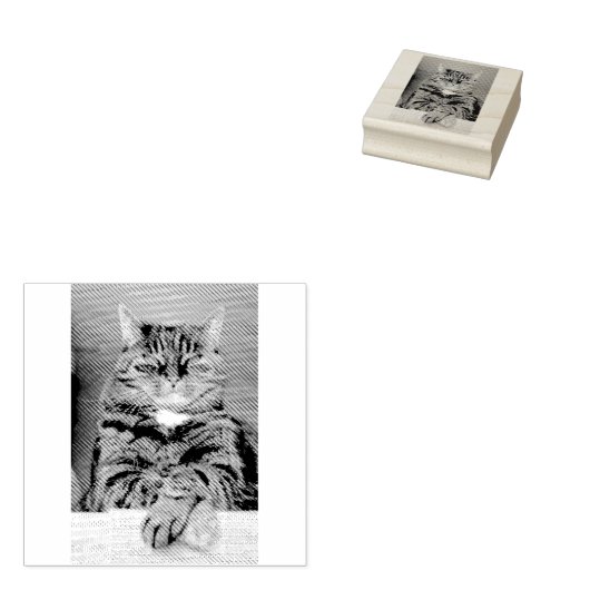 Portrait 2 x 2 Gummi Briefmarke Gummistempel (Stempel)