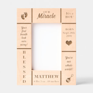 Portrait 4x6 Neues Baby Personalisiert Geätzte Rahmen