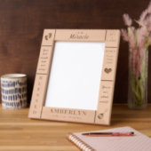 Portrait 8x10 Neues Baby Personalisiert Geätzte Rahmen (Links)