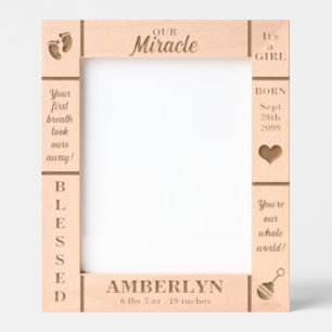 Portrait 8x10 Neues Baby Personalisiert Geätzte Rahmen