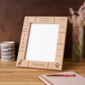 Portrait 8x10 Pet Memorial Angel Katze Jahr Geätzte Rahmen (Links)