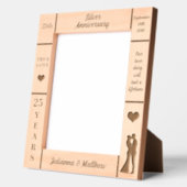 Portrait 8x10 Silber 25. Hochzeitstag Geätzte Rahmen (Links)