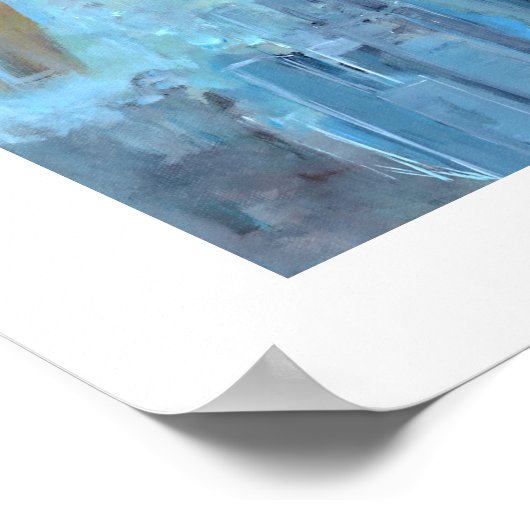 Portrait Abstrakte Gemälde von Woman Poster (Ecke)