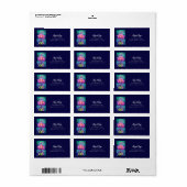 Portrait-Adresse der atemberaubenden Rosa Lotus-Bl Adressaufkleber (Vorne)