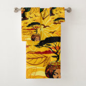 Portrait afrikanischer Frauen mit Sonnenuntergang Badhandtuch Set (Insitu)