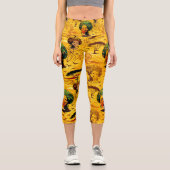 Portrait afrikanischer Frauen mit Sonnenuntergang Capri Leggings (Vorderseite)