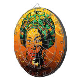 Portrait afrikanischer Frauen mit Sonnenuntergang Dartscheibe (Vorderseite rechts)