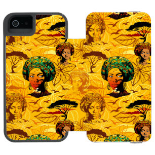 Portrait afrikanischer Frauen mit Sonnenuntergang Incipio Watson™ iPhone 5 Geldbörsen Hülle