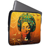 Portrait afrikanischer Frauen mit Sonnenuntergang Laptopschutzhülle (Vorne Rechts)