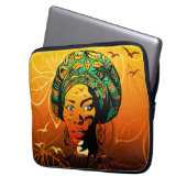 Portrait afrikanischer Frauen mit Sonnenuntergang Laptopschutzhülle (Vorderseite Links)