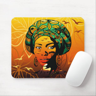 Portrait afrikanischer Frauen mit Sonnenuntergang Mousepad