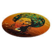 Portrait afrikanischer Frauen mit Sonnenuntergang Schneidebrett (Ecke)