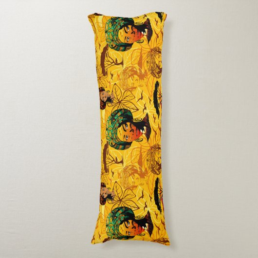 Portrait afrikanischer Frauen mit Sonnenuntergang Seitenschläferkissen (Vorderseite Vertikal)