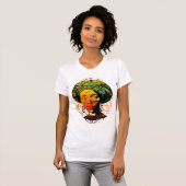 Portrait afrikanischer Frauen mit Sonnenuntergang T-Shirt (Vorne ganz)