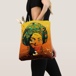 Portrait afrikanischer Frauen mit Sonnenuntergang Tasche