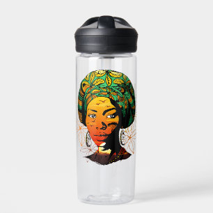 Portrait afrikanischer Frauen mit Sonnenuntergang Trinkflasche