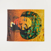 Portrait afrikanischer Frauen mit Sonnenuntergang Wandteppich (Vorderseite (Horizontal))