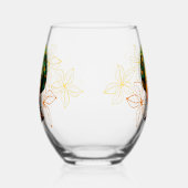 Portrait afrikanischer Frauen mit Sonnenuntergang Weinglas Ohne Stiel (Rechts)