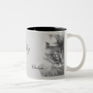 Portrait "Angel Kitty" Zweifarbige Tasse