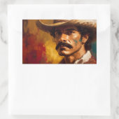 Portrait Art mexican Hut Modemann mutig Rechteckiger Aufkleber (Tasche)