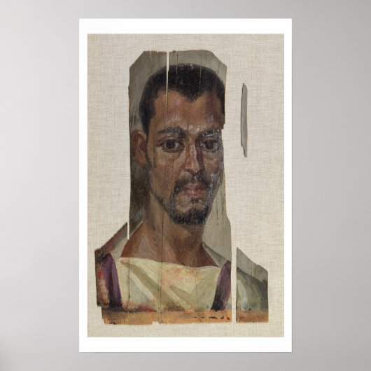 Portrait aus Fayum (enaustisches Wachs auf Holz) Poster (Vorne)
