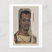 Portrait aus Fayum (enaustisches Wachs auf Holz) Postkarte (Vorderseite)
