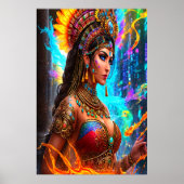 Portrait: Aztec Goddess Chalchiuhtlicue | Art der  Poster (Vorne)