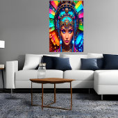 Portrait: Aztec Goddess Mictēcacihuātl | Art der A Poster