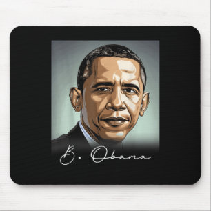Portrait Barack Obama Präsident Patriotic Mousepad