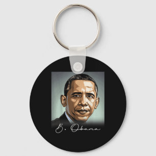 Portrait Barack Obama Präsident Patriotic Schlüsselanhänger