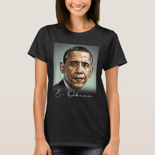 Portrait Barack Obama Präsident Patriotic T-Shirt