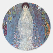 Portrait Baroness Elisabeth Bacchofen Echt, Klimt Runder Aufkleber (Vorderseite)