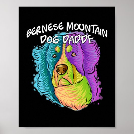 Portrait Bernese Vater Papa Poster (Vorne)