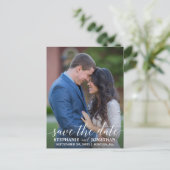 Portrait Bild Save the Date Postkarte, Foto Postkarte (Stehend Vorderseite)