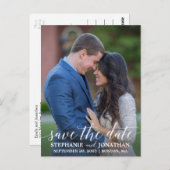 Portrait Bild Save the Date Postkarte, Foto Postkarte (Vorne/Hinten)