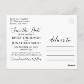 Portrait Bild Save the Date Postkarte, Foto Postkarte (Rückseite)