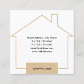 Portrait-Bilderrahmen Quadratische Visitenkarte (Rückseite)