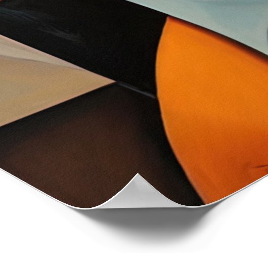 Portrait Bold Picasso, zeitgenössischer Kubismus I Poster (Ecke)