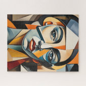 Portrait Bold Picasso, zeitgenössischer Kubismus I Puzzle (Horizontal)