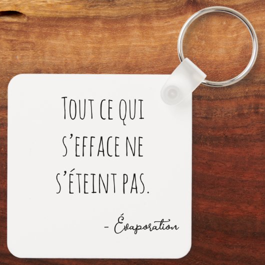 Portrait brumeux en noir et blanc schlüsselanhänger (Rückseite)