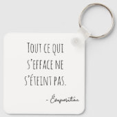 Portrait brumeux en noir et blanc schlüsselanhänger (Rückseite)