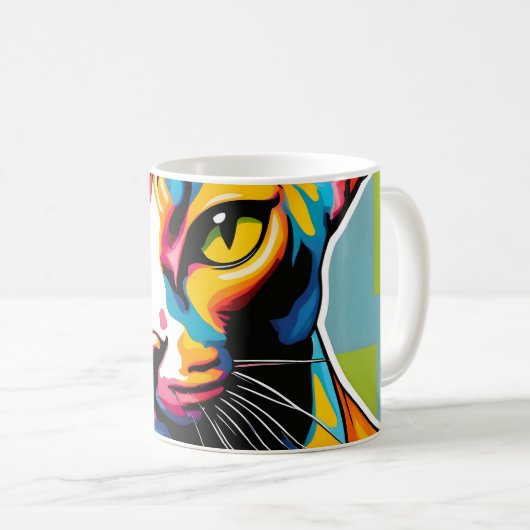 Portrait Cat Sphynx Pop Kaffeetasse (VorderseiteRechts)