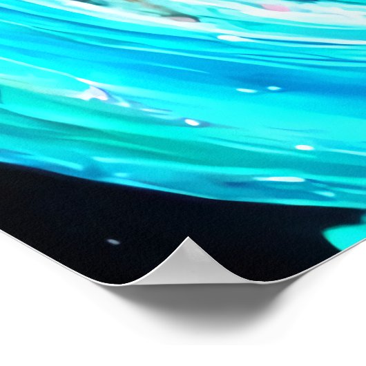 Portrait: Chalchiuhtlicue Aztec Goddess | AI Art Poster (Ecke)