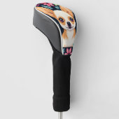 Portrait Chihuahua Niedlich Golf Headcover (angewinkelt)