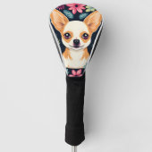 Portrait Chihuahua Niedlich Golf Headcover (Vorderseite)