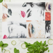 Portrait Collage Illustration Geschirrtuch (Gefaltet)