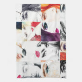 Portrait Collage Illustration Geschirrtuch (Vertikal)