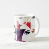 Portrait Collage Illustration Kaffeetasse (VorderseiteRechts)