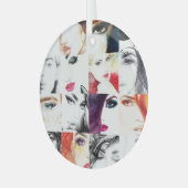 Portrait Collage Illustration Ornament Aus Glas (Vorderseite links)